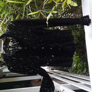 Lace blouse with ruff